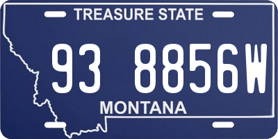 MT license plate 938856W