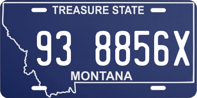 MT license plate 938856X