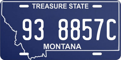 MT license plate 938857C