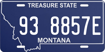 MT license plate 938857E