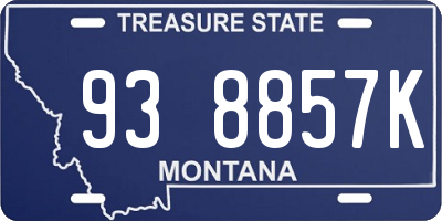 MT license plate 938857K
