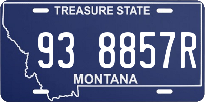 MT license plate 938857R