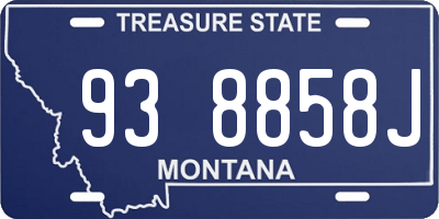 MT license plate 938858J