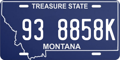 MT license plate 938858K
