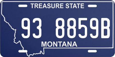 MT license plate 938859B