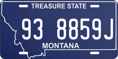 MT license plate 938859J