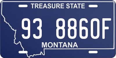 MT license plate 938860F