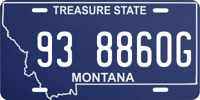 MT license plate 938860G