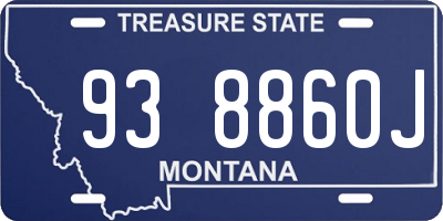 MT license plate 938860J