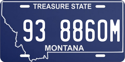 MT license plate 938860M