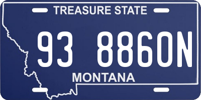 MT license plate 938860N