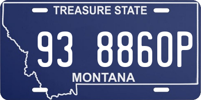 MT license plate 938860P