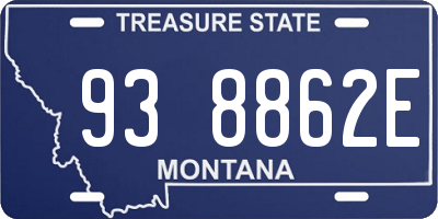 MT license plate 938862E