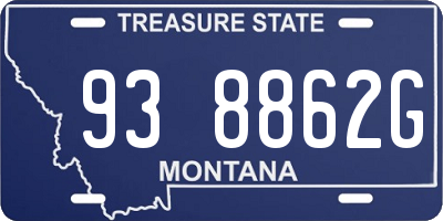 MT license plate 938862G