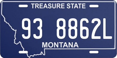 MT license plate 938862L