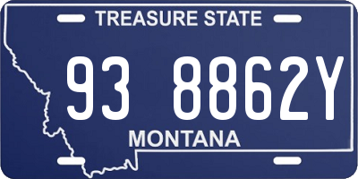 MT license plate 938862Y