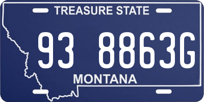 MT license plate 938863G