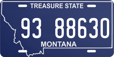 MT license plate 938863O