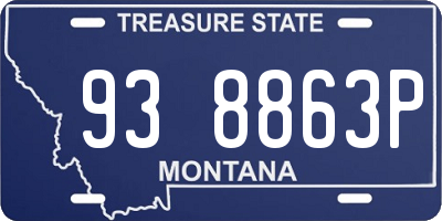 MT license plate 938863P