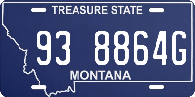 MT license plate 938864G