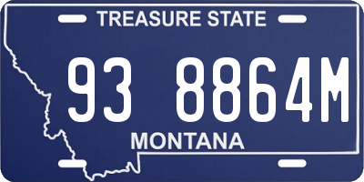MT license plate 938864M