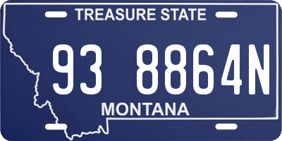 MT license plate 938864N