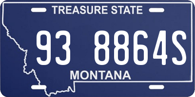 MT license plate 938864S