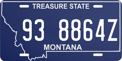MT license plate 938864Z