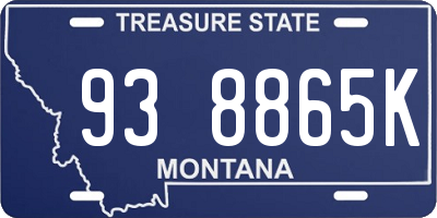 MT license plate 938865K