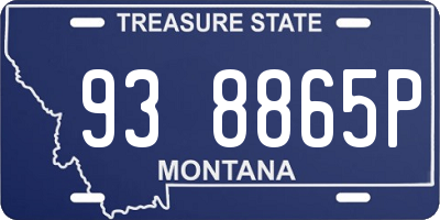MT license plate 938865P