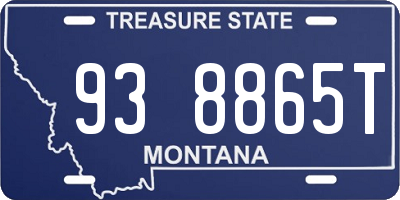 MT license plate 938865T