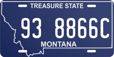 MT license plate 938866C