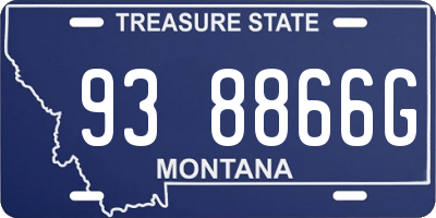 MT license plate 938866G