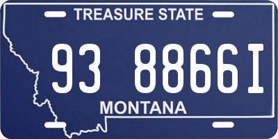 MT license plate 938866I