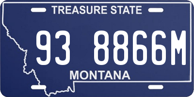 MT license plate 938866M