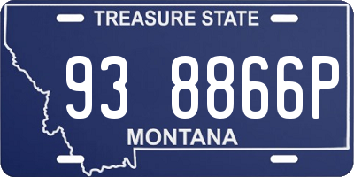 MT license plate 938866P