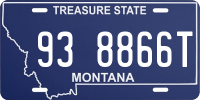 MT license plate 938866T