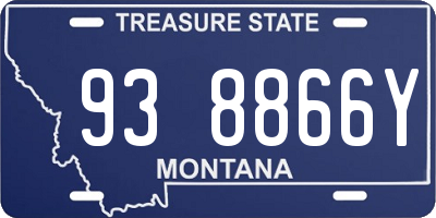 MT license plate 938866Y