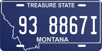 MT license plate 938867I