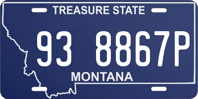 MT license plate 938867P