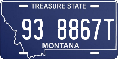 MT license plate 938867T
