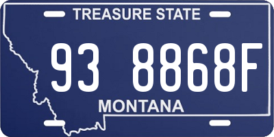 MT license plate 938868F