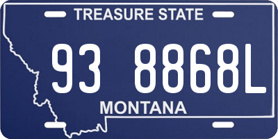 MT license plate 938868L