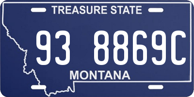 MT license plate 938869C