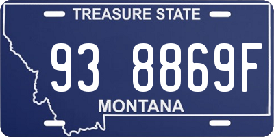 MT license plate 938869F