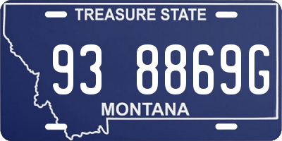 MT license plate 938869G
