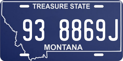 MT license plate 938869J