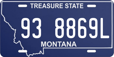 MT license plate 938869L