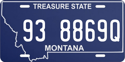 MT license plate 938869Q