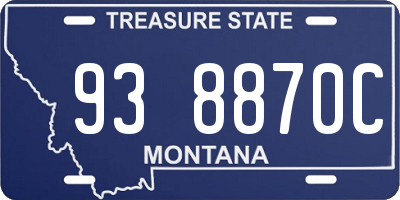 MT license plate 938870C